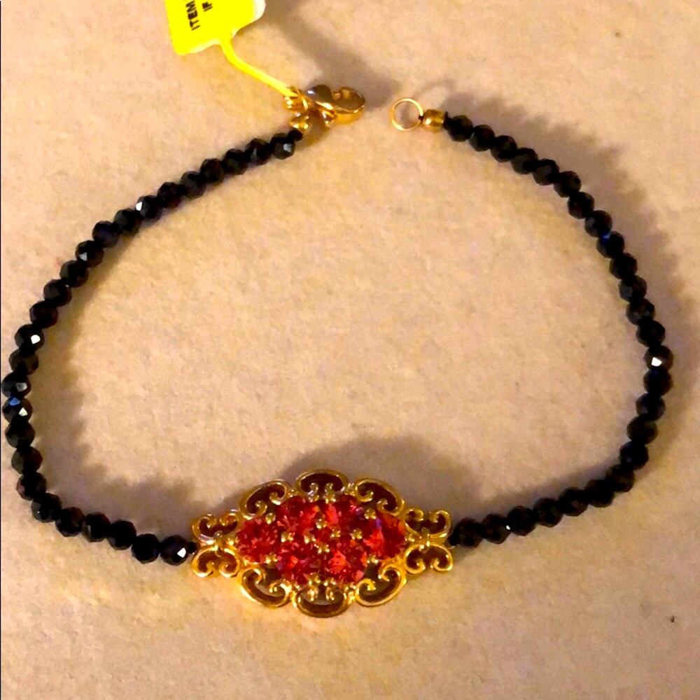 7”Fire Opal Clusters /9.25 Sts14k Black Spinel